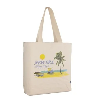 New Era Borsa Tote New Era Graphic Palm Tree Beach Avorio | New Era | 