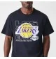 New Era T-Shirt Nba Oversized Los Angeles Lakers Outline Graphic Blu Navy | New Era | 