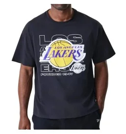 New Era T-Shirt Nba Oversized Los Angeles Lakers Outline Graphic Blu Navy 60758703