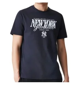 New Era T-Shirt Mlb Reg Script New York Yankees Blu Navy 60758702