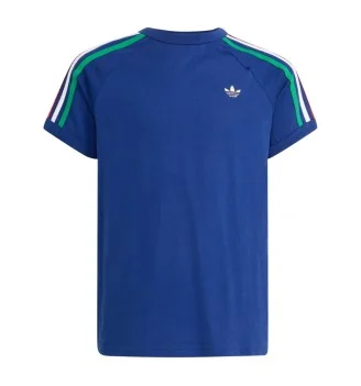 Adidas T-shirt 3 Stripes Kids Blu v