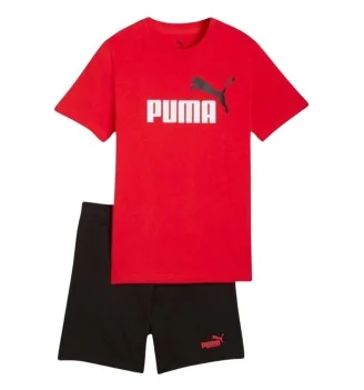 Puma Tuta Essential No. 1 Logo 2 Color Kids Rosso Nero 686298-11