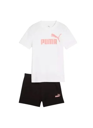 Puma T-shirt Ess No.1 Logo Kids Bianco Rosa E Nero 686307-52