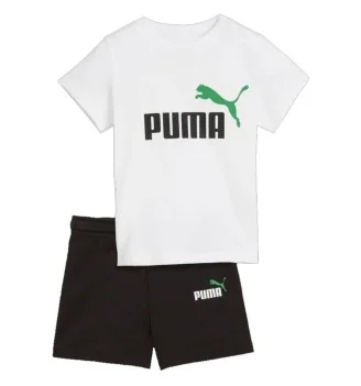 Puma Tuta Minicats Essentials Inf Bianco Nero Verde v