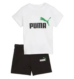 Puma Tuta Minicats Essentials Inf Bianco Nero Verde v