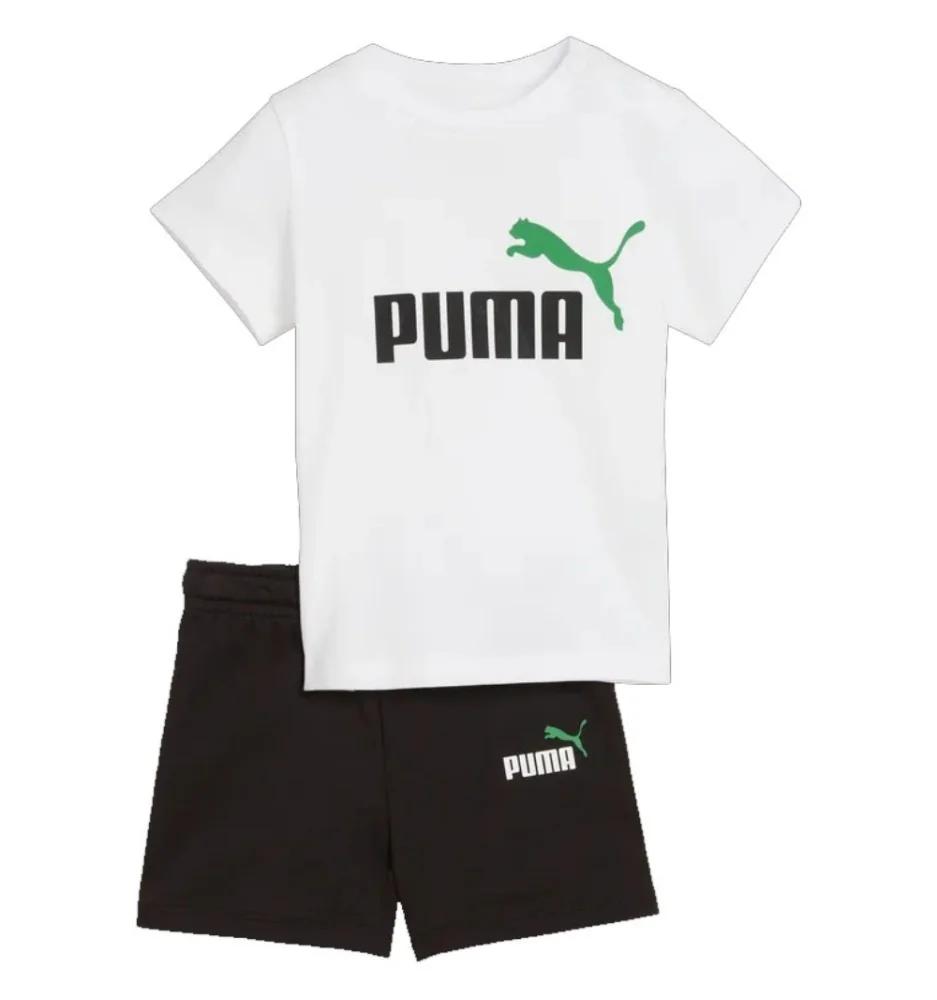 Puma Tuta Minicats Essentials Inf Bianco Nero Verde v