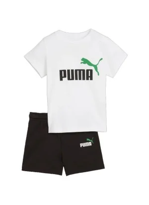 Puma Tuta Minicats Essentials Inf Bianco Nero Verde v