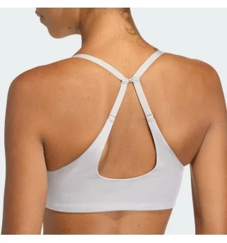 Adidas Reggiseno Optime Essentials Workout Shine Light Support Bra Grigio | Adidas | 