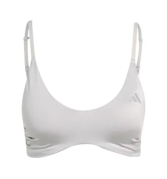 Adidas Reggiseno Optime Essentials Workout Shine Light Support Bra Grigio KF4604