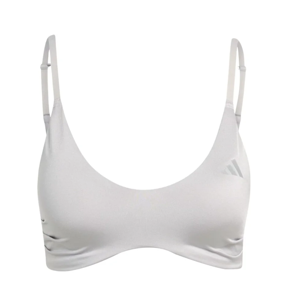 Adidas Reggiseno Optime Essentials Workout Shine Light Support Bra Grigio KF4604