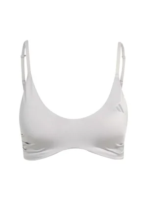 Adidas Reggiseno Optime Essentials Workout Shine Light Support Bra Grigio KF4604