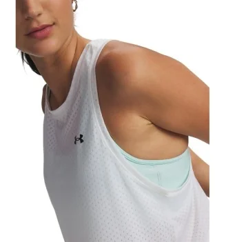 Under Armour Canotta Crop Mesh Tech Sport Bianco | Under Armour | 
