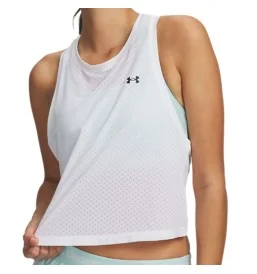 Under Armour Canotta Crop Mesh Tech Sport Bianco 6011229 0100