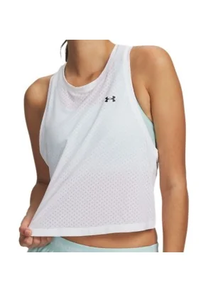 Under Armour Canotta Crop Mesh Tech Sport Bianco 6011229 0100