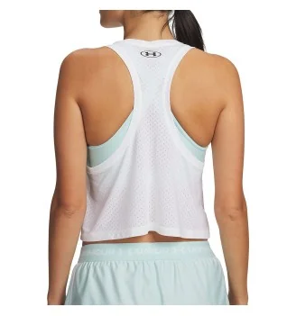 Under Armour Canotta Crop Mesh Tech Sport Bianco | Under Armour | 