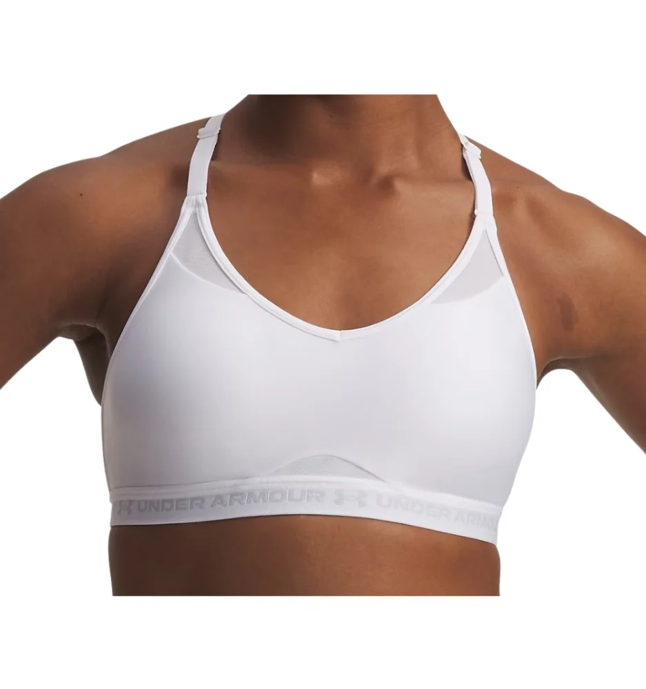 Under Armour Reggiseno HeatGear® Crossback Low Bianco 1386424 0102