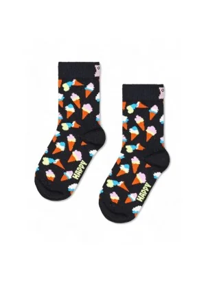 Happy Socks Calzini Ice Cream Gelato Bambini Nero P001452