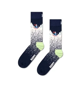 Happy Socks Calzini Snowy Night Grigio Blu P001510