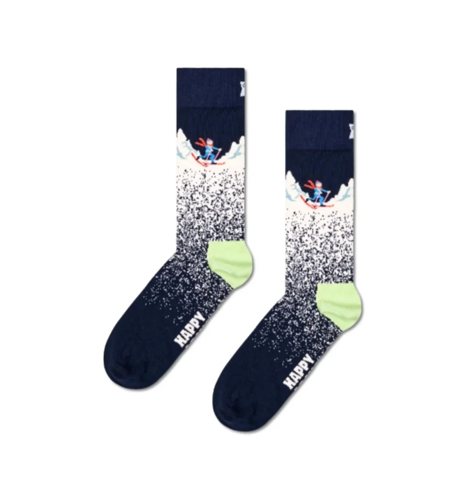 Happy Socks Calzini Snowy Night Grigio Blu P001510