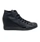 Converse Scarpe Chuck Taylor All Star Mid Lux Leather Zeppa Full Nero 550668C