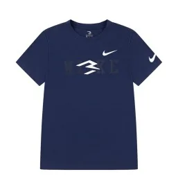 Nike T-shirt Wordmark 2.0 Bambini Blu 9Q1092-U90