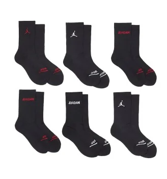 Jordan Calzini Legend Crew 6 Paia Nero Bianco Rosso | Jordan | 