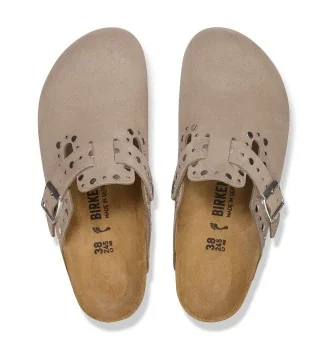 Birkenstock Ciabatta Boston Rivet Taupe Grigio Marrone | Birkenstock | 