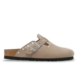 Birkenstock Ciabatta Boston Rivet Taupe Grigio Marrone 1030418