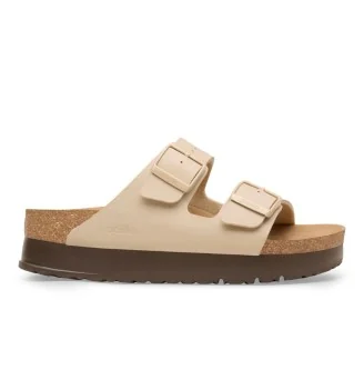 Birkenstock Ciabatta Arizona Platfrom Veg Sandcastle Beige 1031261