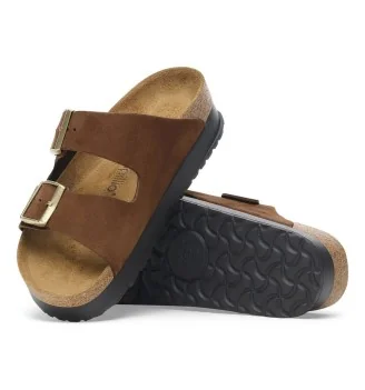 Birkenstock Ciabatta Arizona Platform Dark Tea Marrone | Birkenstock | 