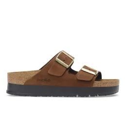 Birkenstock Ciabatta Arizona Platform Dark Tea Marrone 1028366