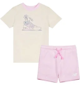 New Balance Tuta Scarpe Inf Beige Rosa LAKG0150 LIN