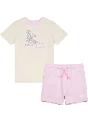 New Balance Tuta Scarpe Inf Beige Rosa LAKG0150 LIN