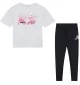 New Balance Tuta Scarpe Flora Graphic Kids Bianco Nero LAKG0079 BWE