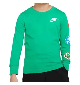 Nike Maglia Retro Stickers Bambini Verde 86L833-E5D