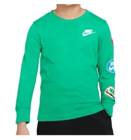 Nike Maglia Retro Stickers Bambini Verde 86L833-E5D