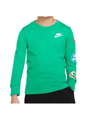 Nike Maglia Retro Stickers Bambini Verde 86L833-E5D