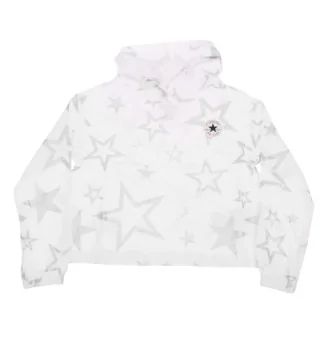 Converse Felpa Printed Boxy Star Stella Bambini Bianco 4CC282-001