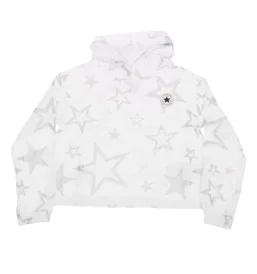 Converse Felpa Printed Boxy Star Stella Bambini Bianco 4CC282-001