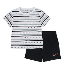 Nike Tuta Swoosh Stripes Bianco Nero 86J285-023