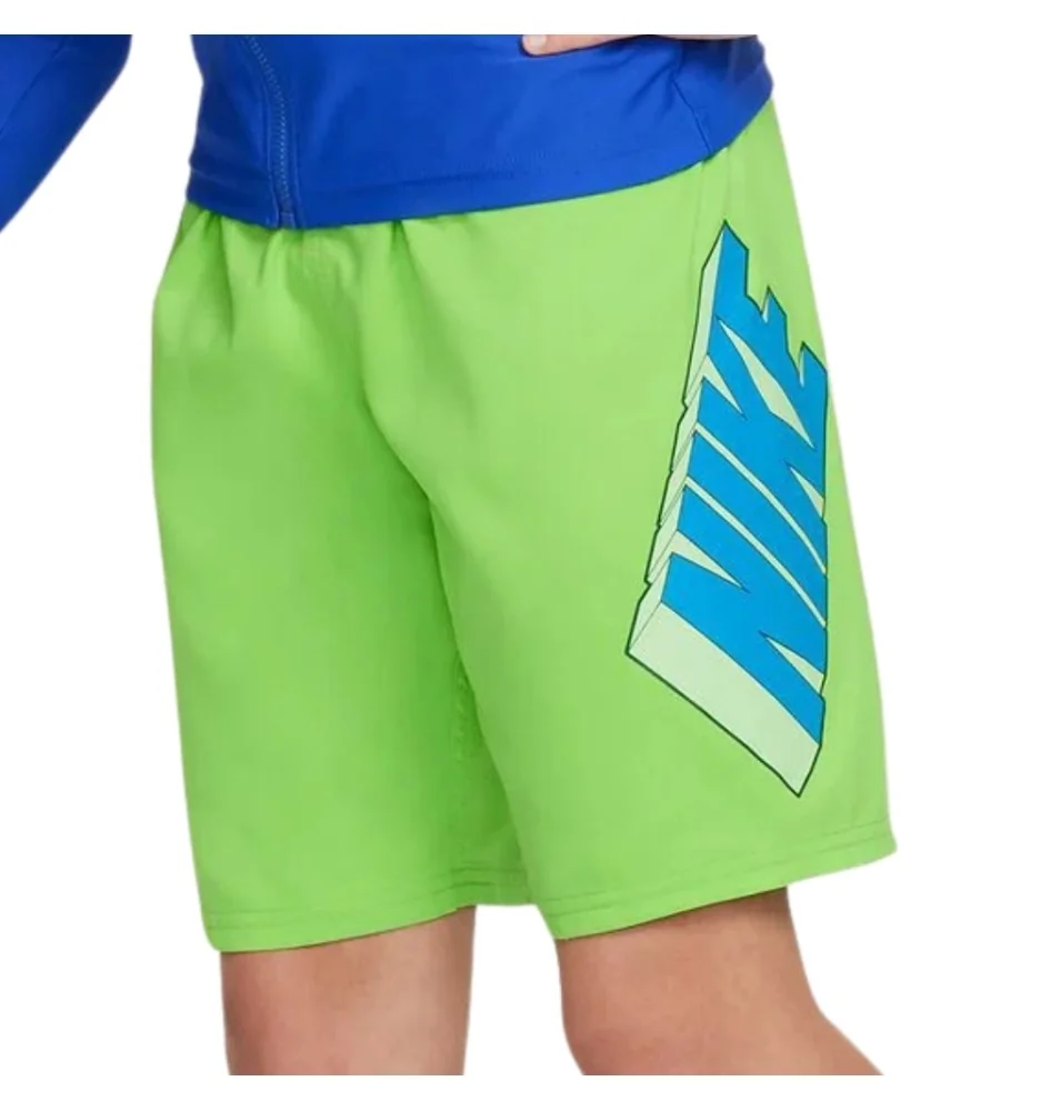 Nike Pantaloncini Costume 7 Volley Swimming Verde Blu NESSE805-335