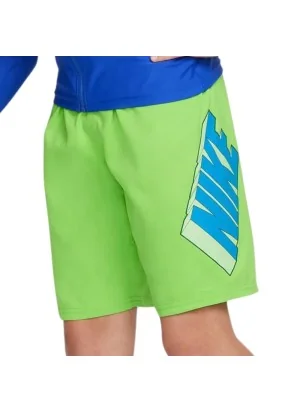 Nike Pantaloncini Costume 7 Volley Swimming Verde Blu NESSE805-335