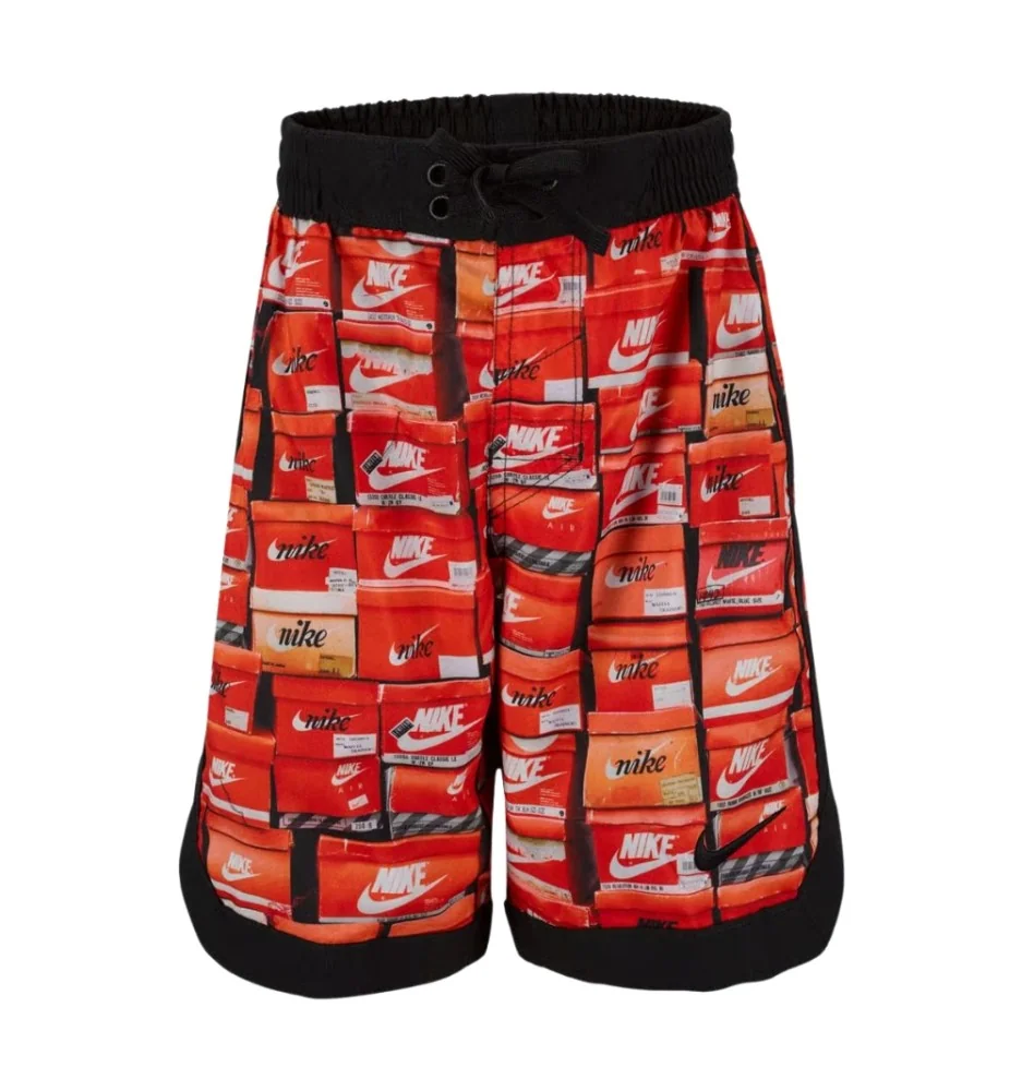 Nike Pantaloncini Costume 7 Volley Swimming Rosso Nero NESSE794-800
