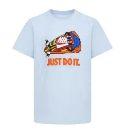 Nike T-shirt Boxy Pizza Art Just Do It Celeste 86M078-G25