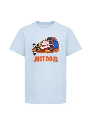Nike T-shirt Boxy Pizza Art Just Do It Celeste 86M078-G25