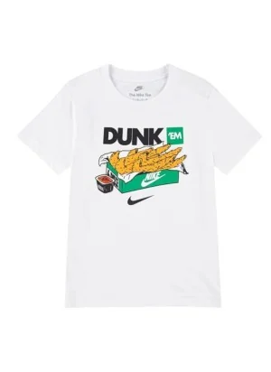 Nike T-shirt Dunk Them Tenders Food Bianco 86N064-001