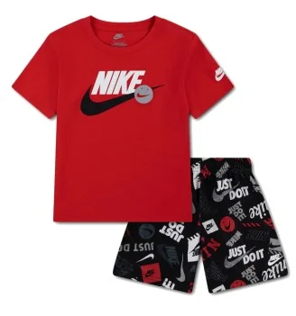 Nike Tuta Itz All Over Print Rosso Nero 86N945-023