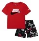 Nike Tuta Itz All Over Print Rosso Nero 86N945-023