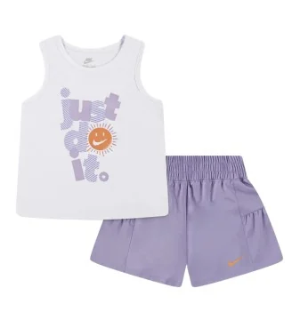 Nike Tuta Sunny Swoosh Bianco Lilla 16M934-P63