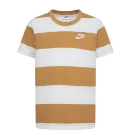 Nike T-shirt Club Seasonal Bianco E Senape 86M368-XAV